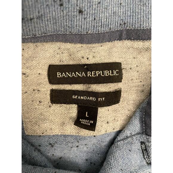 Banana Republic Mens Short Sleeve Polo Blue Elephant Logo Standard Fit Large - Picture 3 of 5